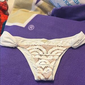 Pilyq White Lace Bikini Bottom